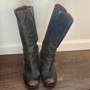 Nine West Brown Knee-High Heeled Boots